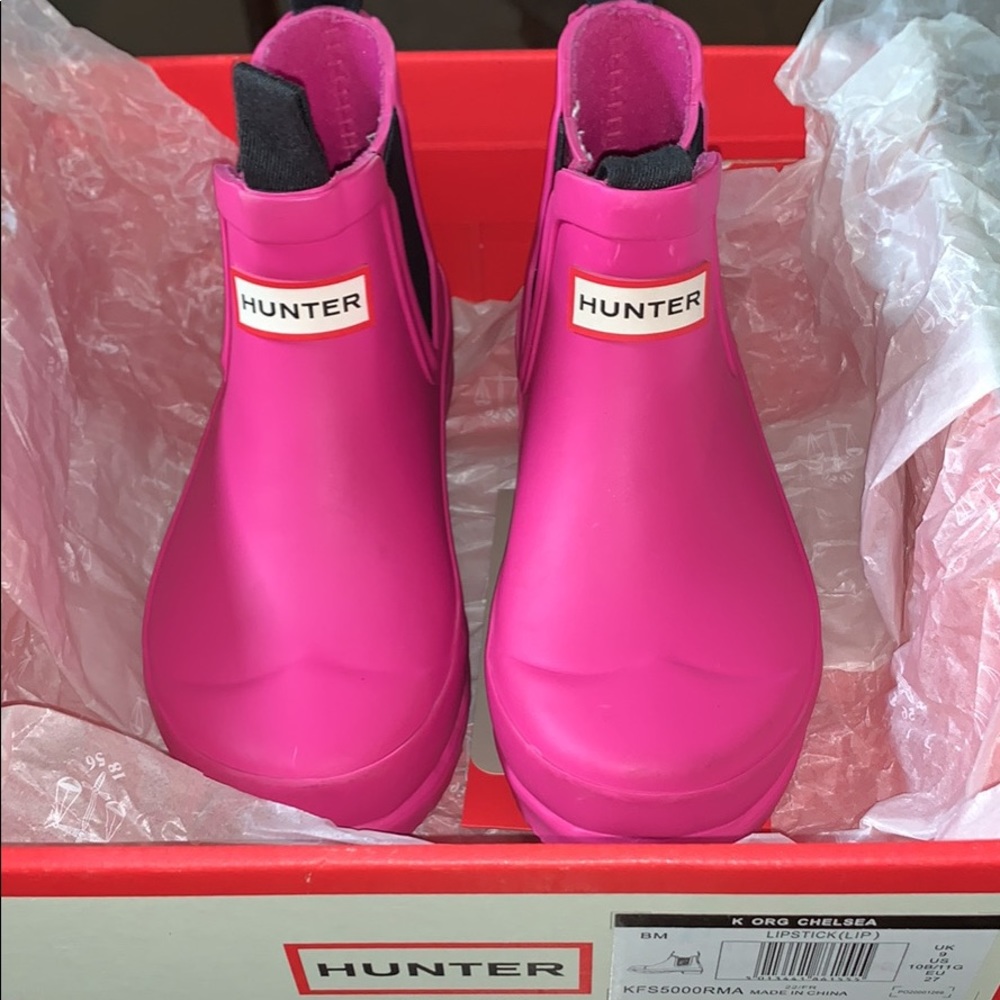 Pink Hunter Rain Boots. Sz 11